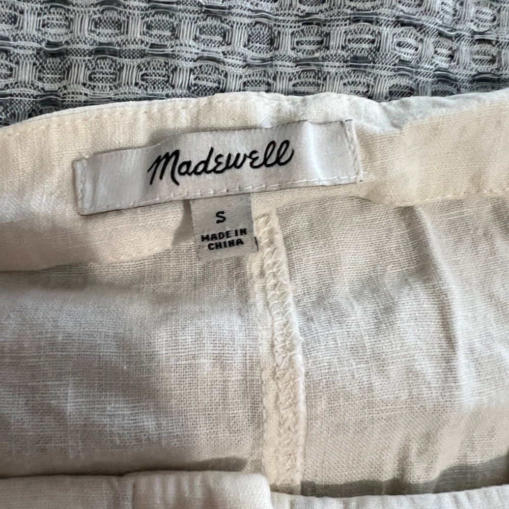 Madewell Linen-Blend Ruffle-Strap Button-Up Tank … - image 2